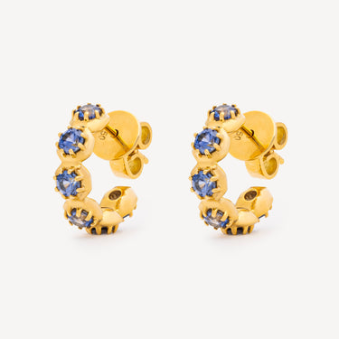 Créoles Pocketful Of Gems Sapphire Yellow Gold
