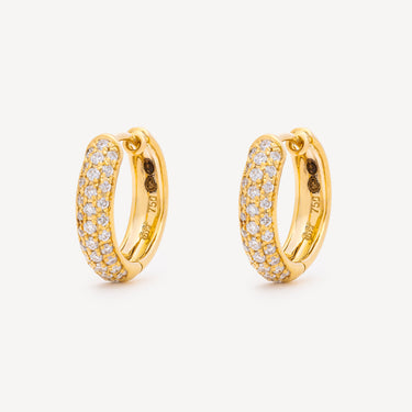 Creoles Plush Diamond Yellow Gold