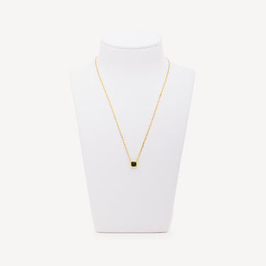 Deco Pop Tourmaline Yellow Gold Necklace