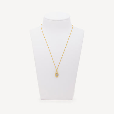 Moonlight Dewdrop Diamond Pavé Yellow Gold Necklace