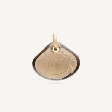 Fleur de Vie Smoky Quartz Pendant Yellow Gold