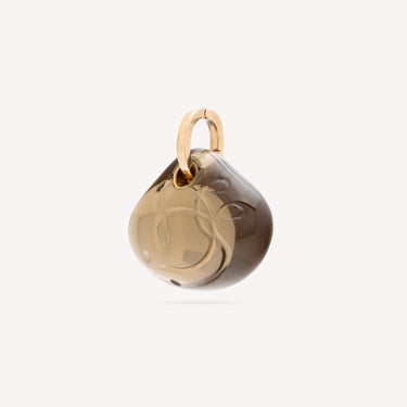 Fleur de Vie Smoky Quartz Pendant Yellow Gold
