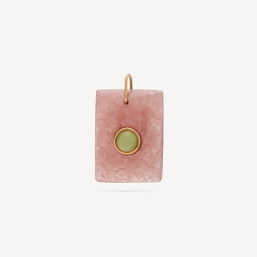 Rectangle Rhodochrosite Opal Pendant