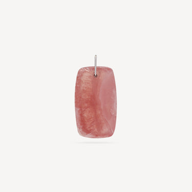 Rhodochrosite Rectangle Loose Diamond Pendant