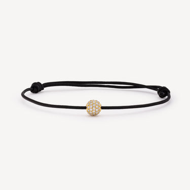 6mm Orb Yellow Gold Pavé Bracelet