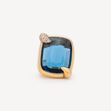 Ring Ritratto Maxi Topaz Blue London