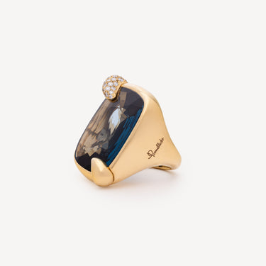 Ring Ritratto Maxi Topaz Blue London