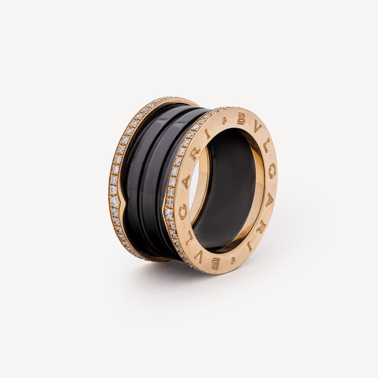 B.Zero1 Black Diamond-Paved Ring