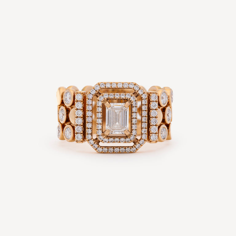 Ring D-Vibes Multi Rangs Rose Gold
