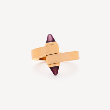 Handcuff Ring Rose Gold Rhodolite