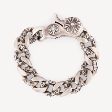 Bracelet Crochet Argent Maillons Croix