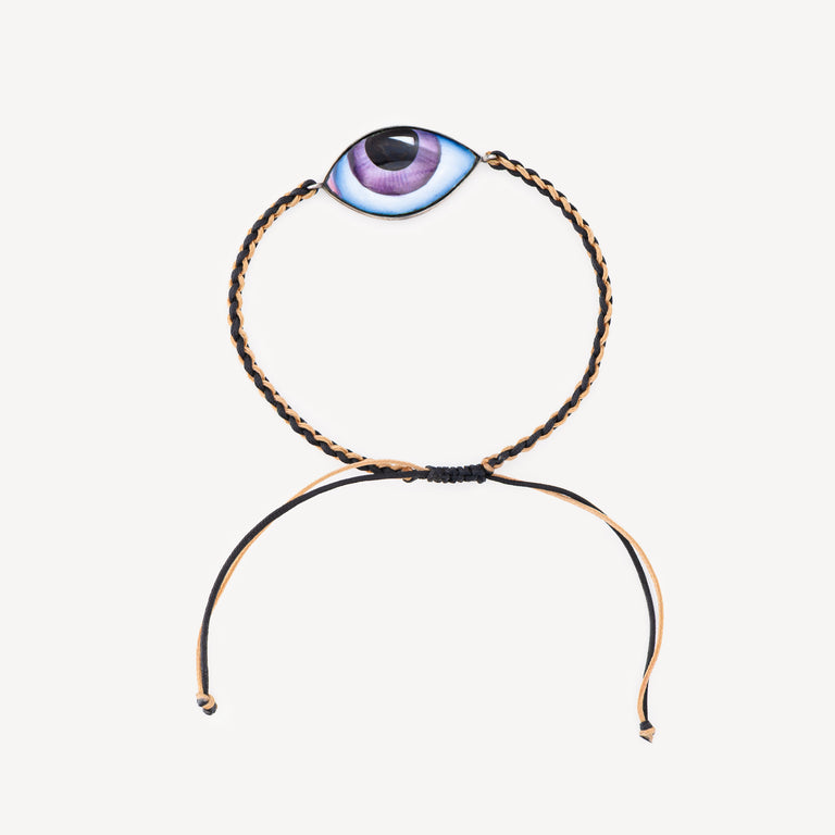 Grand Mauve Macramé Bracelet