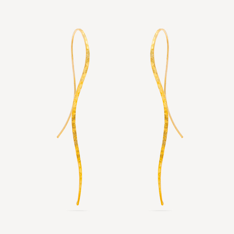 Yellow Gold Twisted Earrings