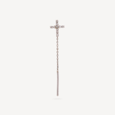 White Cross earring