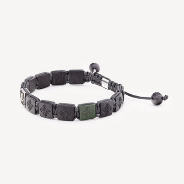 10mm Lock Bracelet Green Black Ceramic