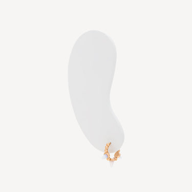 Créole 8mm Triple Short Opal Spike Granulated Or Rose