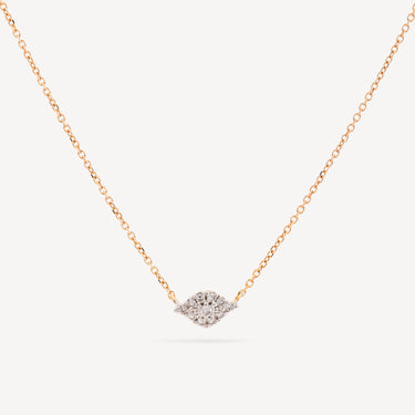 Collier Oeil Or Rose Pavé Diamants