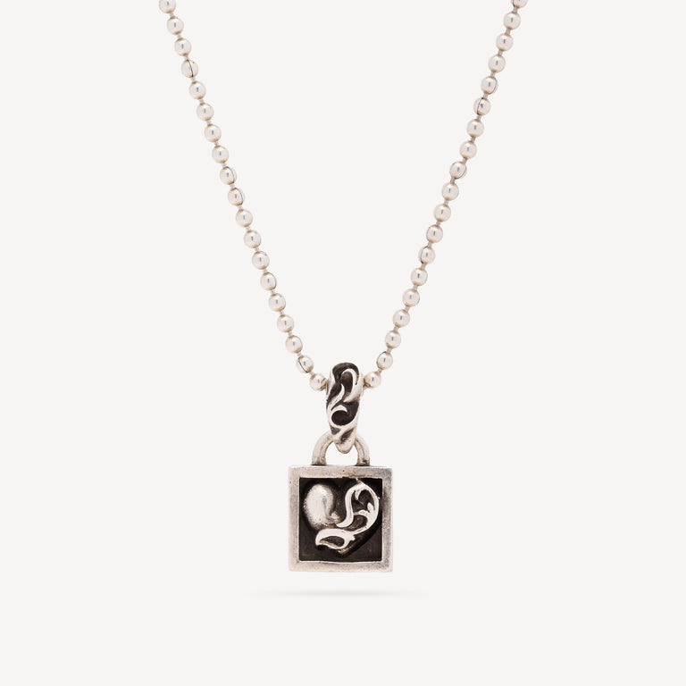 Collier Ball Chain Pendentif Heart