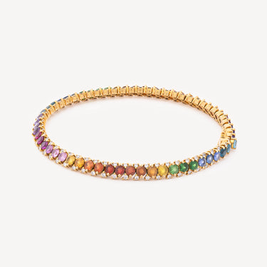 Rainbow Multicolor Sapphire Bracelet