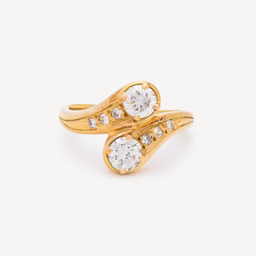 Bague Double solitaire Or et Diamant