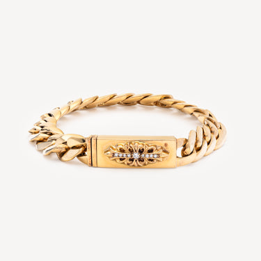Gold Cross Clasp Chain Bracelet