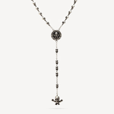 Medal and skull necklace