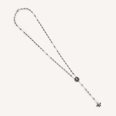 Medal and skull necklace