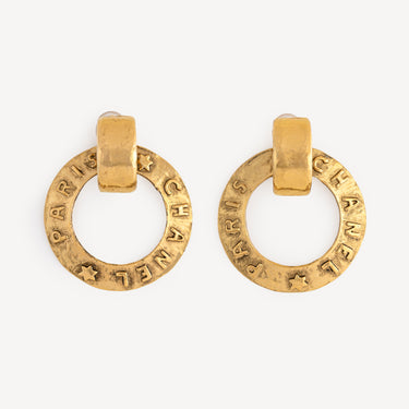 Chanel Paris Circle Earrings