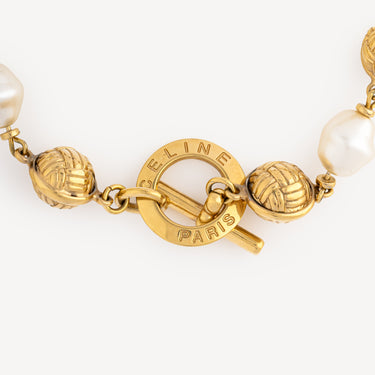 Gold and Pearl Beads Necklace