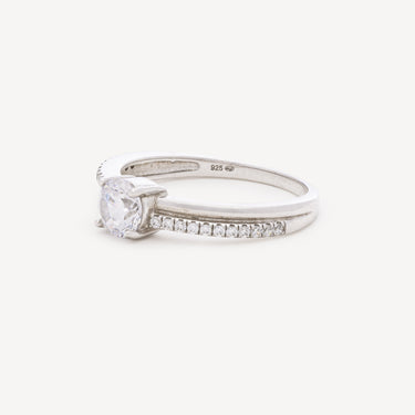 Double Rangs Solitaire Ring