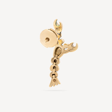 Mini Lobster Earring Yellow Gold