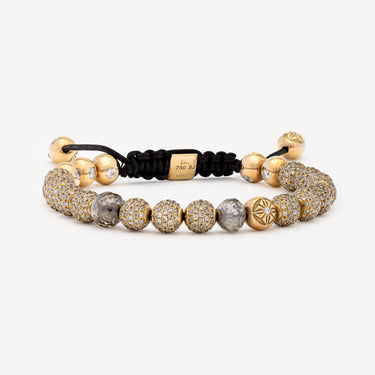 Bracelet Non-Braided Black Gold Beads