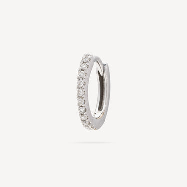 Mini Hoop Paved with Gold Diamonds