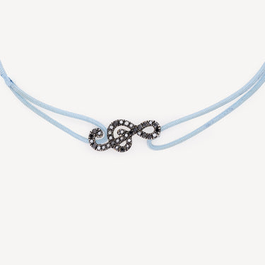 Bracelet Clé de Son White Gold Black Diamonds