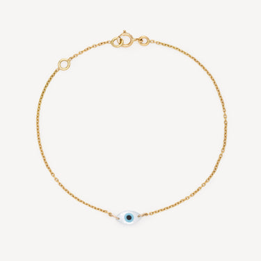 Yellow Gold Mother-of-Pearl Eye Bracelet
