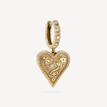 Mini Southwestern Heart Earring
