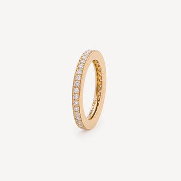 Bague Triple Gold Diamond Pinky Stack