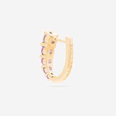 Hoop Pink Sapphire Huggie