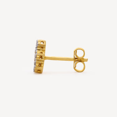 Stud Diamond Heart Yellow Gold