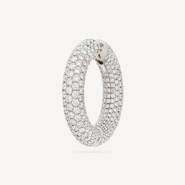 Boucle d'Oreille Diamond Pave White