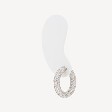 Boucle d'Oreille Diamond Pave White