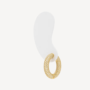 Boucle d'Oreille Diamond Pave Gold