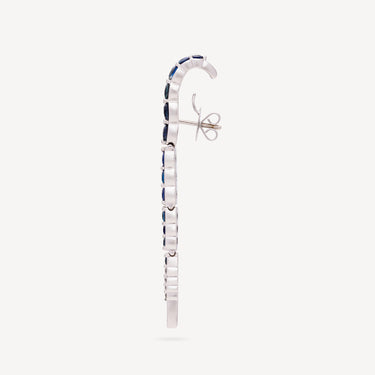 Inverted Earring White Gold Sapphires
