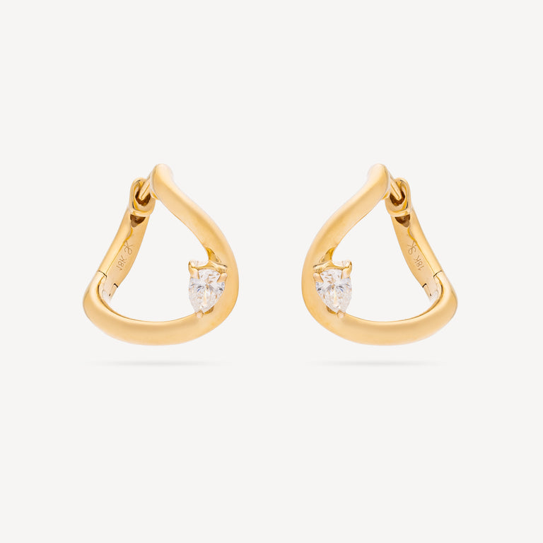 Gaudi Curve Huggies Earrings N°1