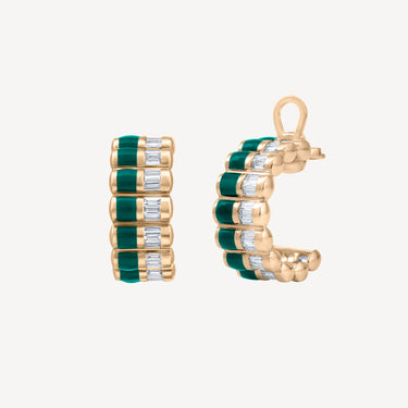 Boucles d'Oreilles Soaring Heights Hoops Green