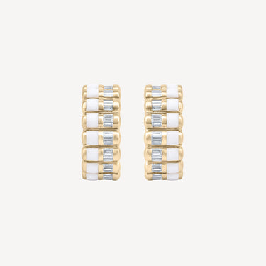 Boucles d'Oreilles City Glitz White