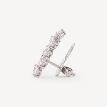 Stud Drop Shaped Diamond White Gold