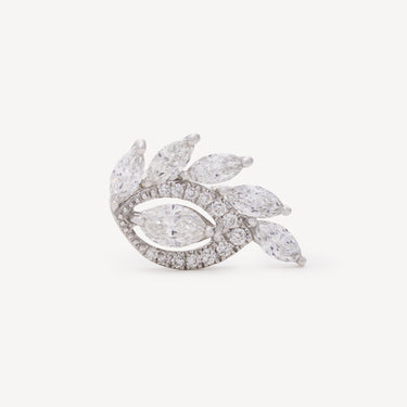 Stud Marquise Full Cut Diamond White Gold