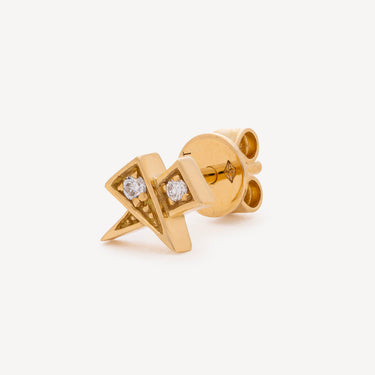 Boucle d'oreille Rockaway Etoile Diamants Or Jaune