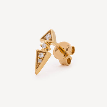 Boucle d'oreille Anyway Pic Diamants Or jaune